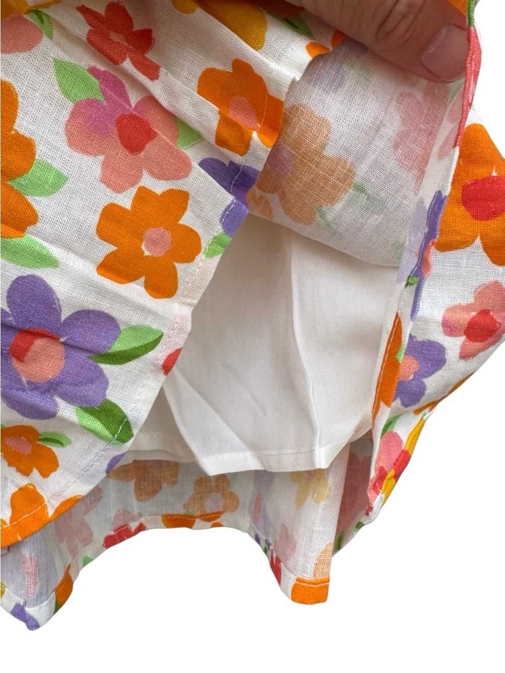 PepperMayo Women's Monday Margs Floral Linen Blend Mini Dress in Blooming Size 2 - Picture 7 of 11